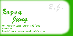 rozsa jung business card
